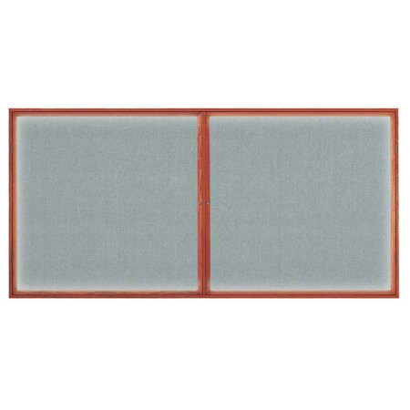 United Visual Products Open Faced Traditional Corkboard, 12x36" UV639A-BRONZE-COBACC